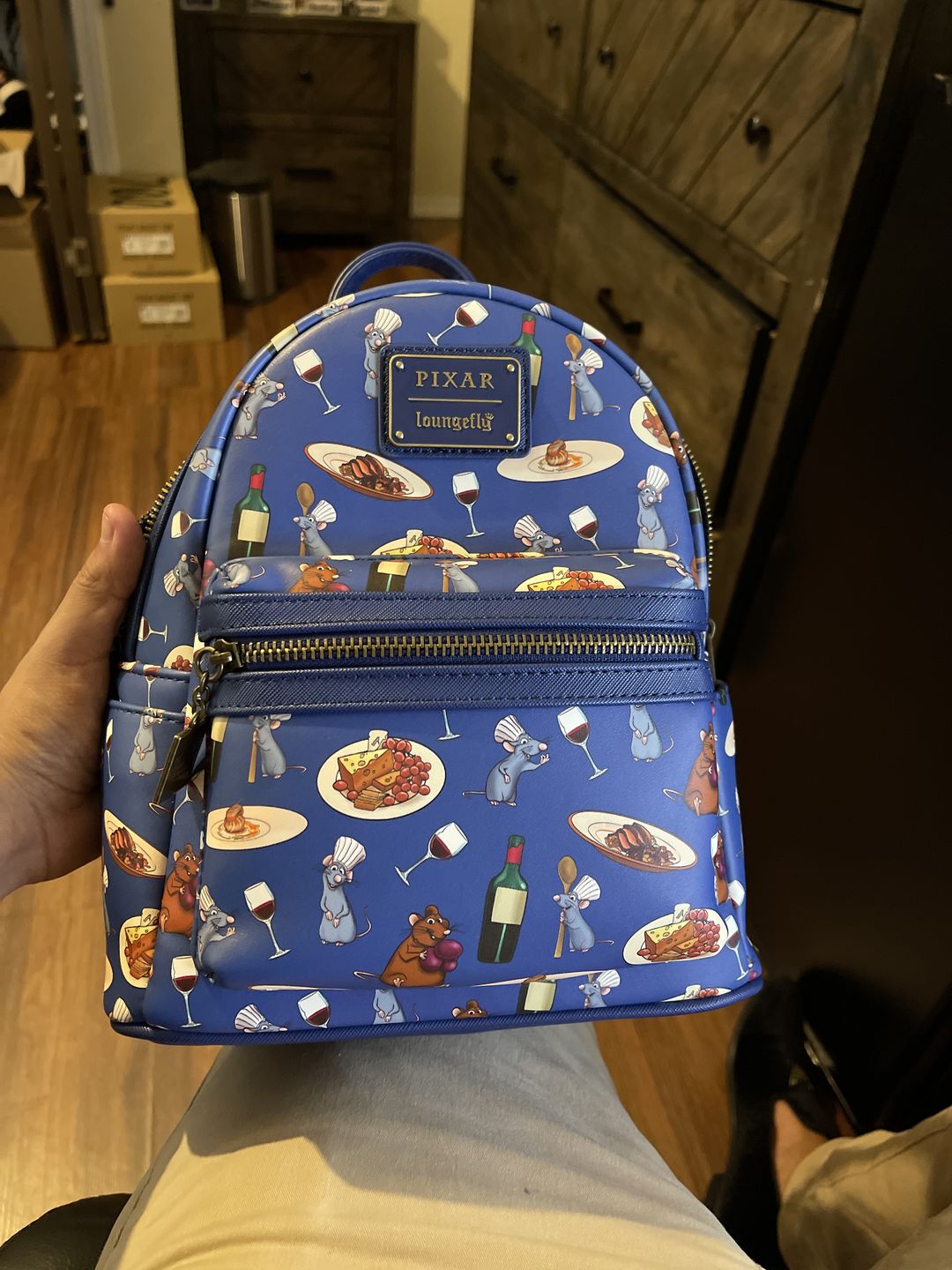 Customer photo review of 707 Street Exclusive -  Loungefly Disney Pixar Ratatouille Allover Print Mini Backpack