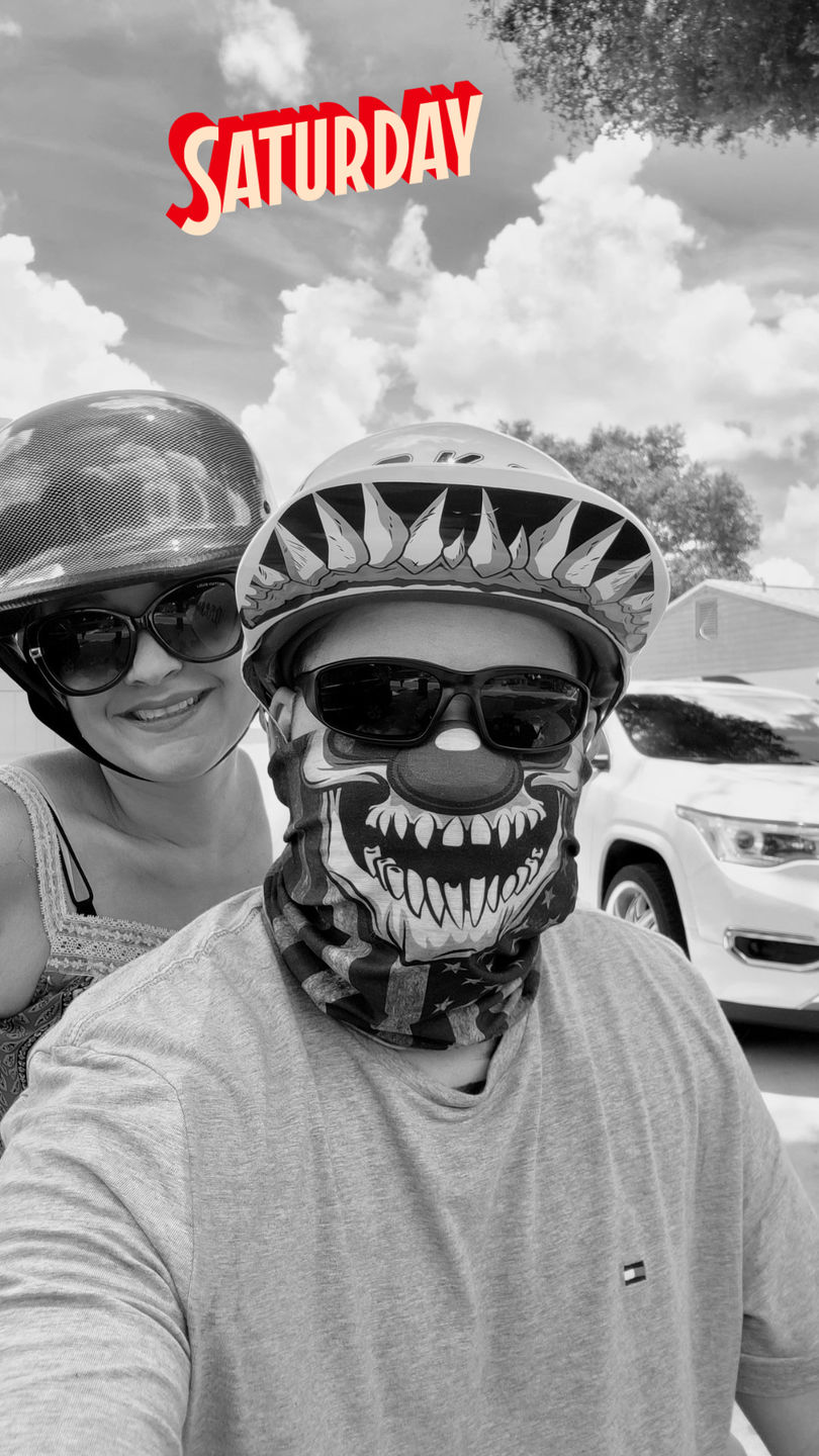 Customer photo review of Baseball Motorcycle Helmet Built-in Visor