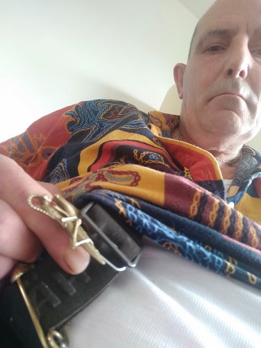 Customer photo review of Brass Praying Mantis Pin