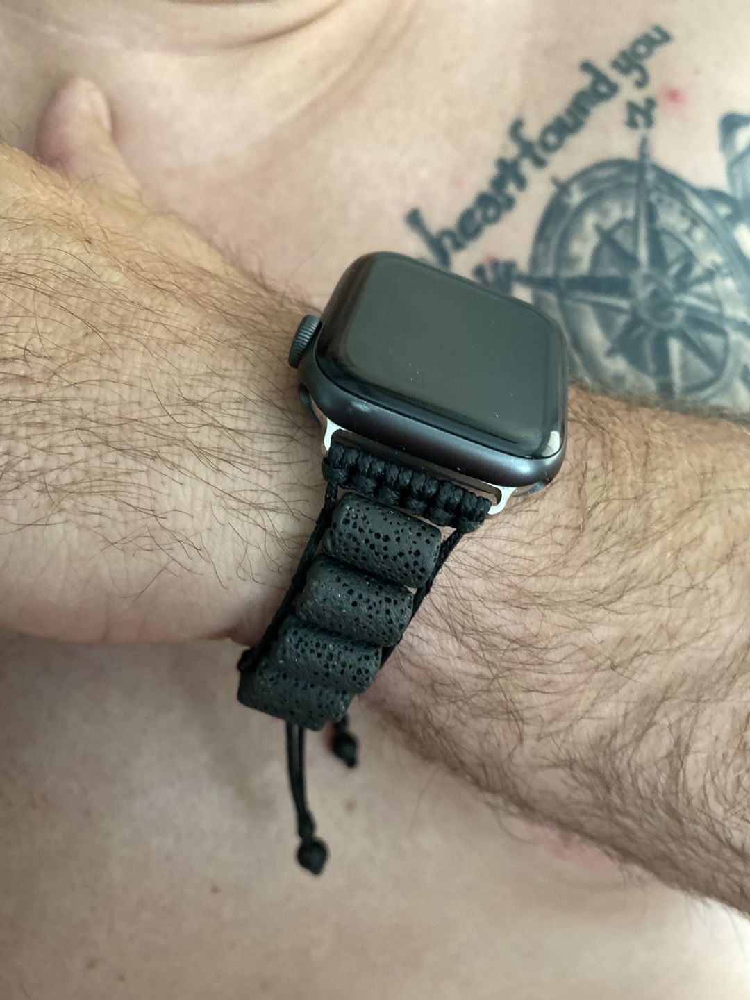 Customer photo review of Lava Stone Apple Watch Strap