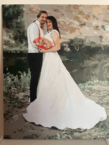 Customer photo review of Custom Paint by Number Kit