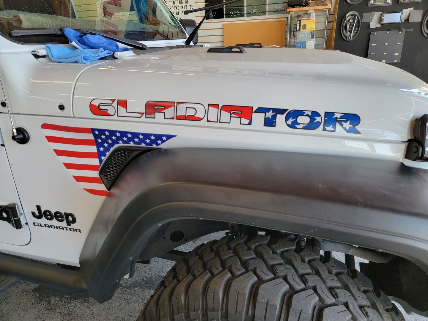 Customer photo review of FLAG - Fender Vent Premium Wrap Decal for Wrangler and Gladiator