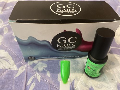 Customer photo review of Gel Bel-Color Kiwi Glow #114 12 ml GC Nails
