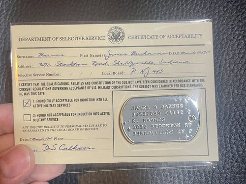 Customer photo review of Sgt. Barnes Pin