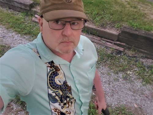 Customer photo review of Vintage Style Chinese Traditional Mythology Dragon Printing Men's Short Sleeve Shirt