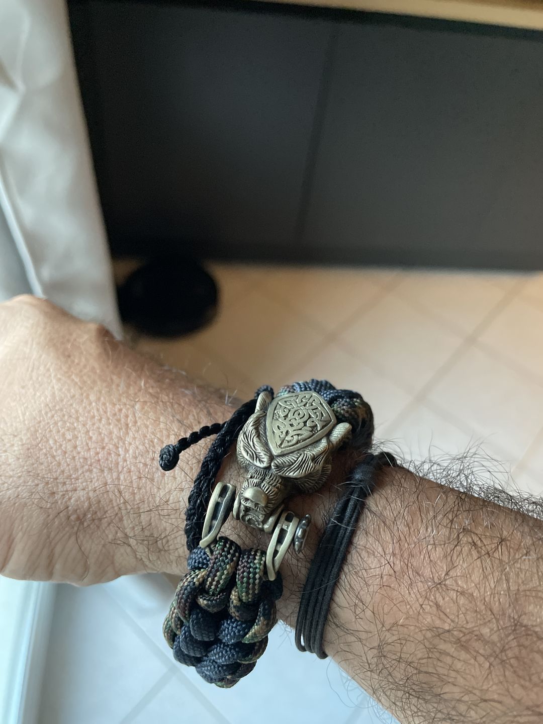 Customer photo review of Vikings Bear Paracord Bracelet