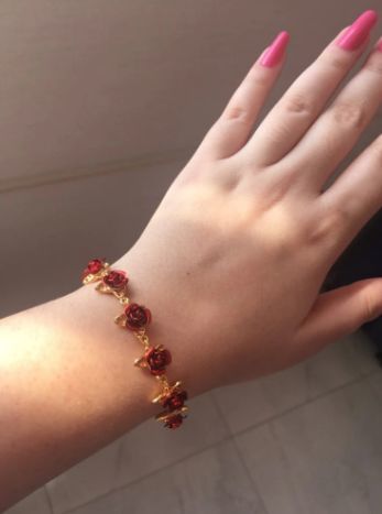 Customer photo review of "12 Reasons" Rose Bracelet