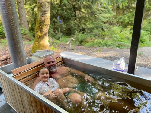 Customer photo review of Wood Burning Hot Tub