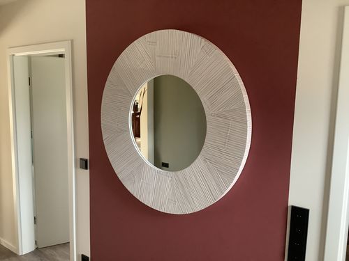 Customer photo review of Bambus Spiegel CRYSTAL  rund | Farbe: weiß