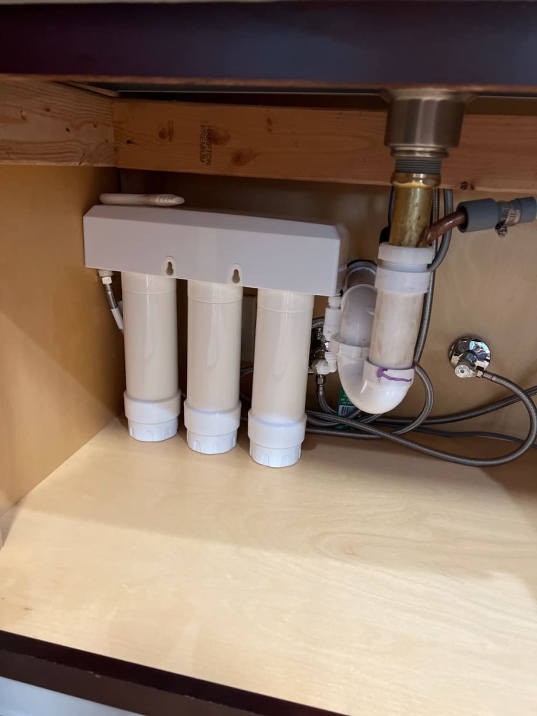 Customer photo review of Frizzlife 3-Stage Under Sink Water Filter System SK99-NEW, Direct Connect