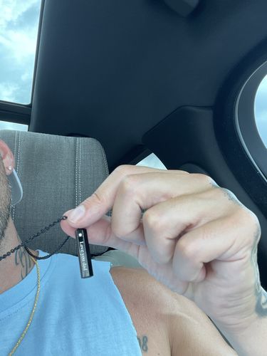Customer photo review of Engravable Cremation Urn Pendant