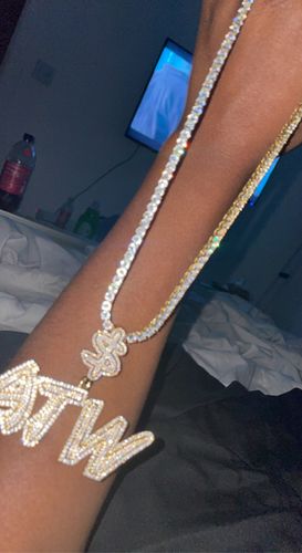 Customer photo review of Custom Money Name Pendant