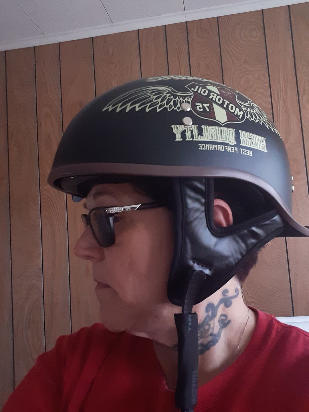 Customer photo review of TAKIZAWA Half Helmet - Curved Style