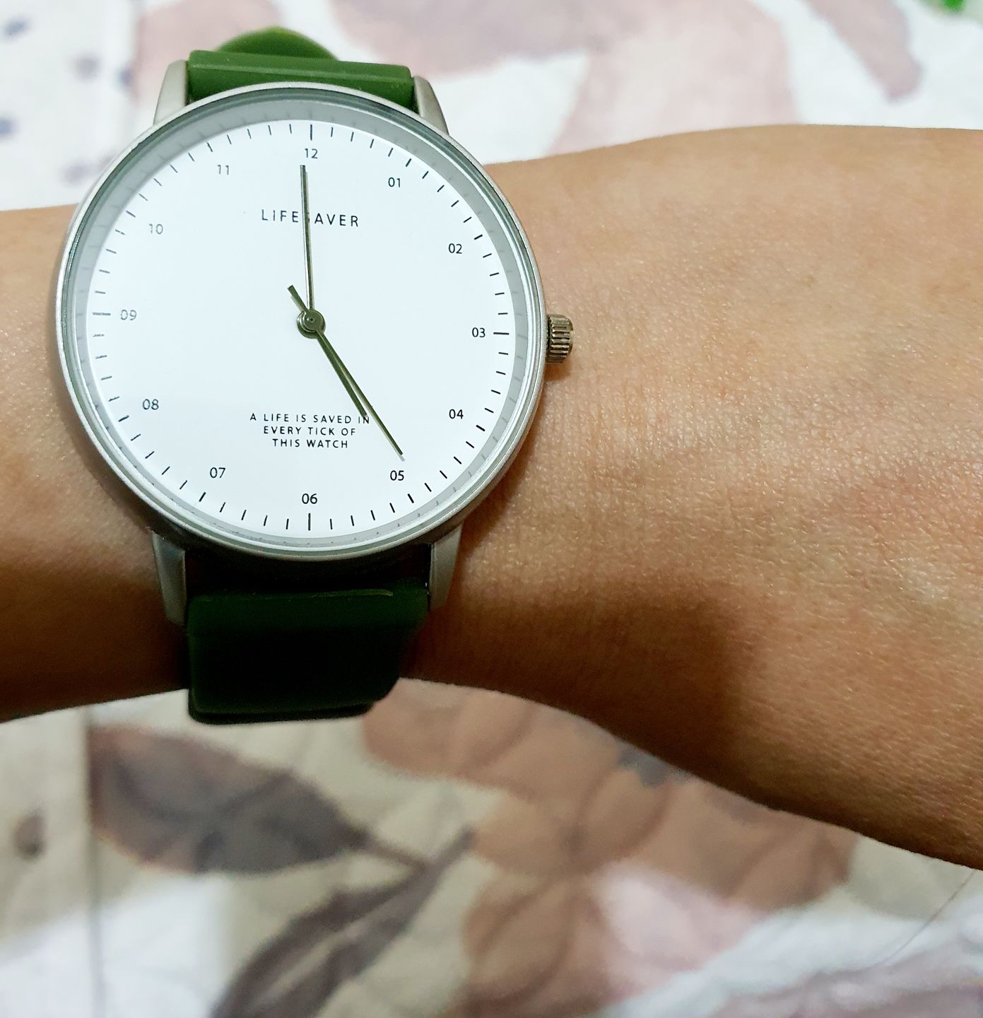 Customer photo review of Life Saver Watch 4.0 – Army Green