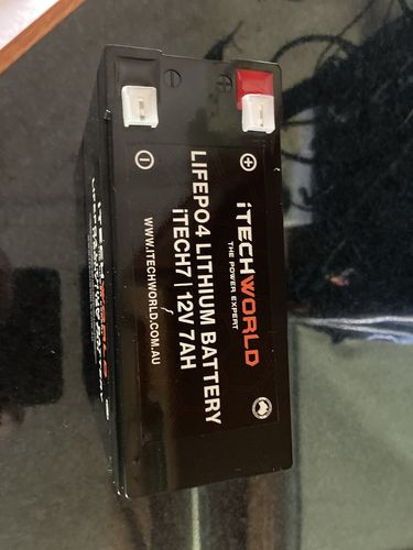 Customer photo review of iTECH007 12v 7Ah Lithium Ion Battery - LiFePO4 Deep Cycle Camping RV Solar NBN Alarm