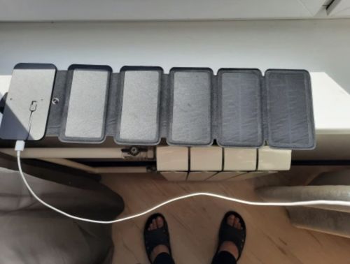 Customer photo review of Portable solar panel - Solar power bank charger