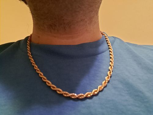 Customer photo review of Rope Chain Rose Gold 5mm