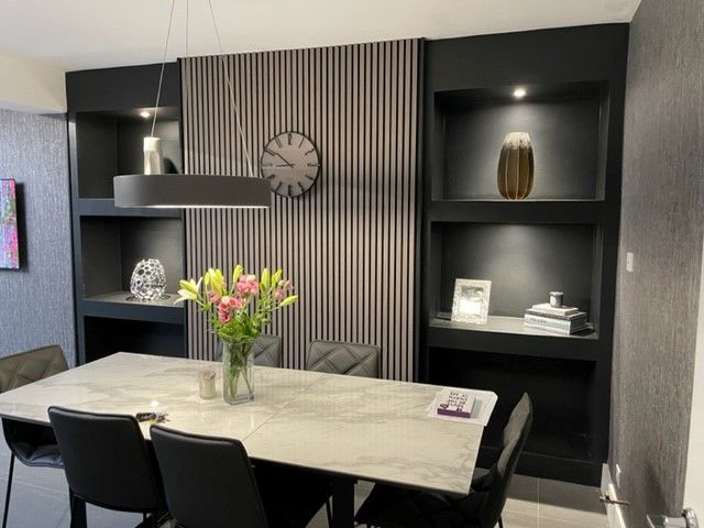 Customer photo review of SlatWall Acoustic Grey Oak