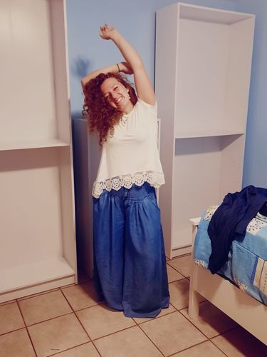 Customer photo review of Wanda Wide Legged Pants