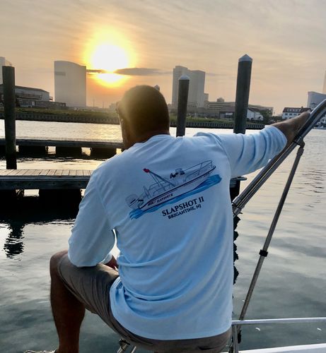 Customer photo review of Dri-Fit Custom Boat Shirts (Front & Back)