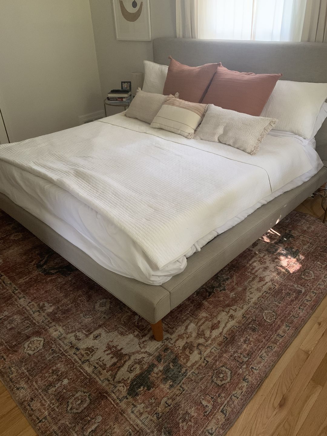 Customer photo review of Distressed Vintage Cezanne Terracotta Area Rug