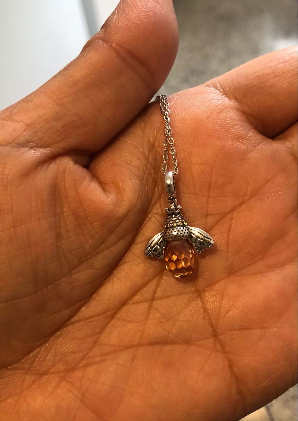 Customer photo review of "Dancing Bee" Necklace