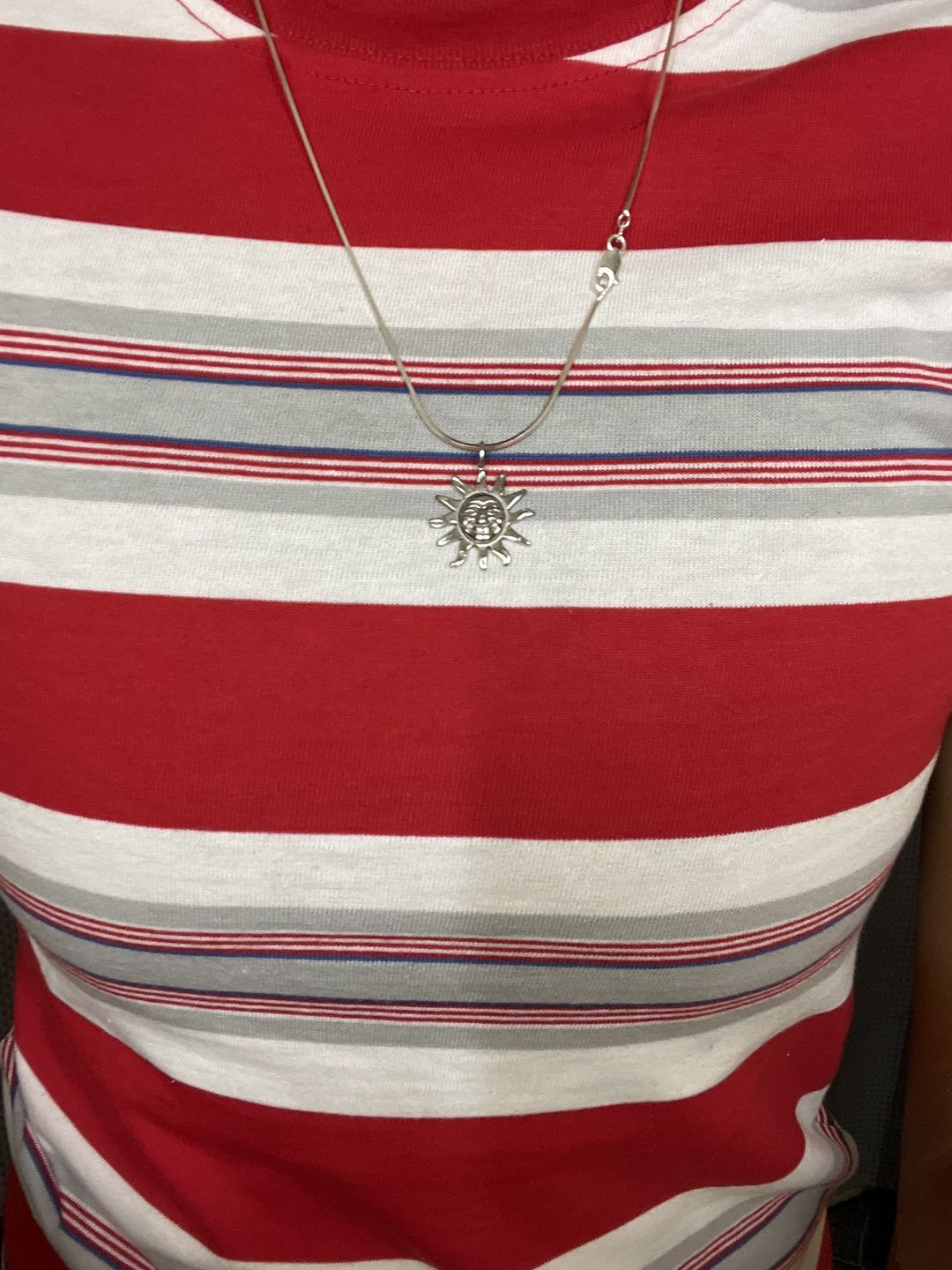 Customer photo review of AZTEC SUN PENDANT