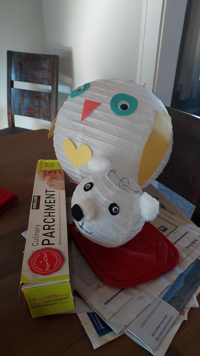 Customer photo review of 6-Pack 8 Inch White Parallel Ribbing Round Paper Lanterns
