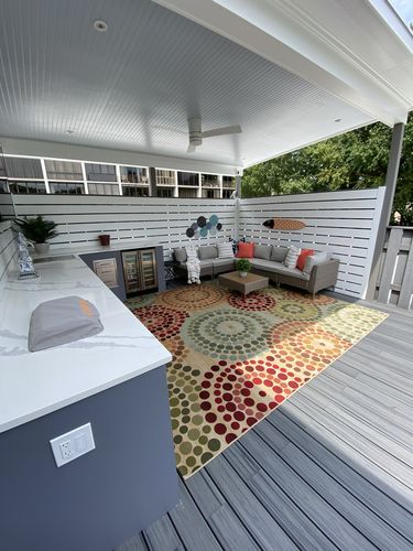 Customer photo review of 7 Pcs Outdoor Sectional Sofa All-Weather Half-Round Rattan Furniture Set with Cushion & Tea Table