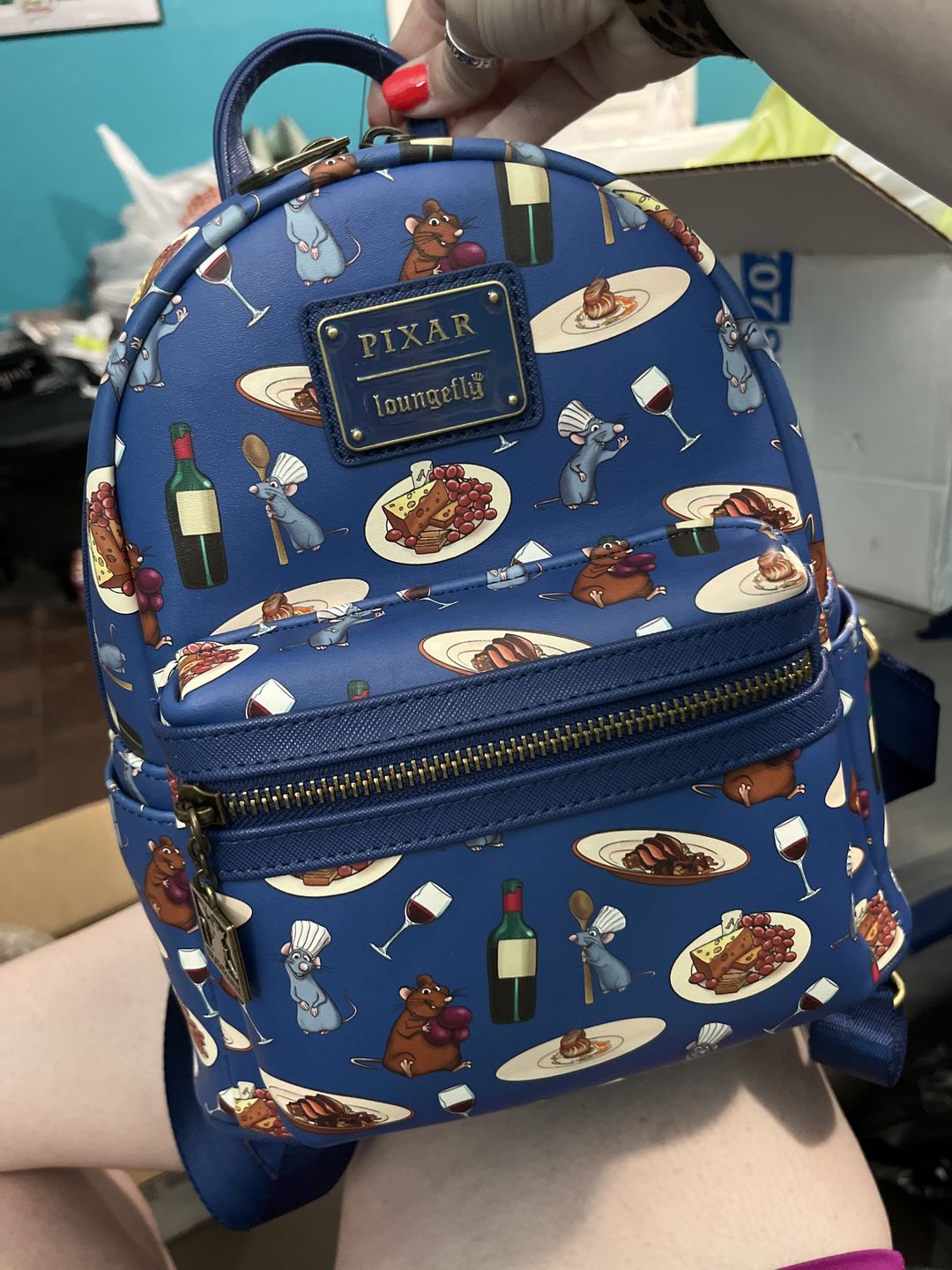 Customer photo review of 707 Street Exclusive -  Loungefly Disney Pixar Ratatouille Allover Print Mini Backpack