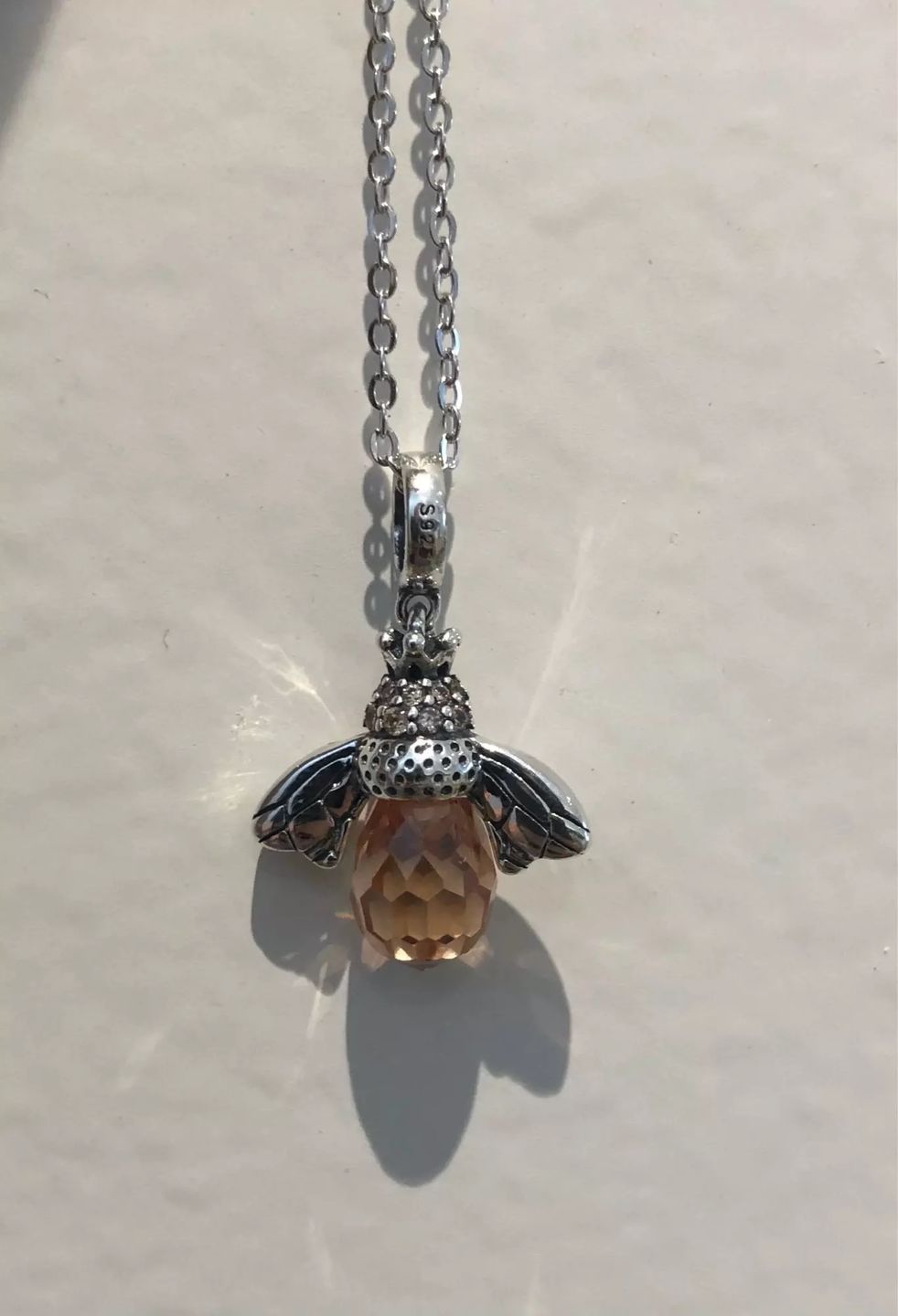 Customer photo review of "Dancing Bee" Necklace