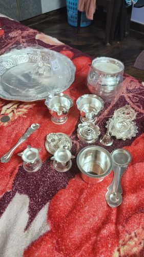Customer photo review of German Silver Kamakshi Diya B
