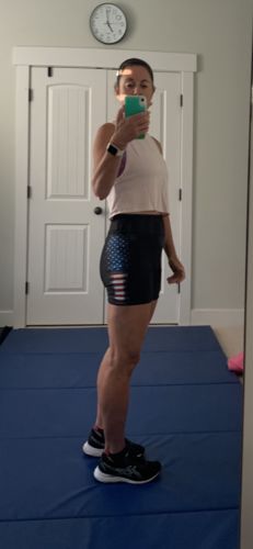 Customer photo review of Watercolor Liberty Shorts