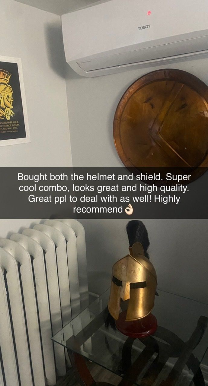 Customer photo review of The Great Spartan king Leonidas Helmet