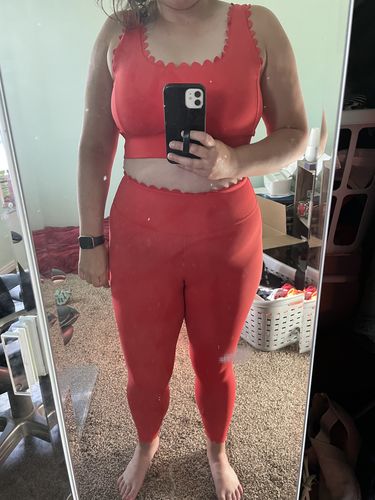 Customer photo review of Hydralux Scallop Active Legging - Bittersweet