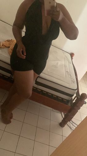 Customer photo review of Solid Color Cool Backless Romper