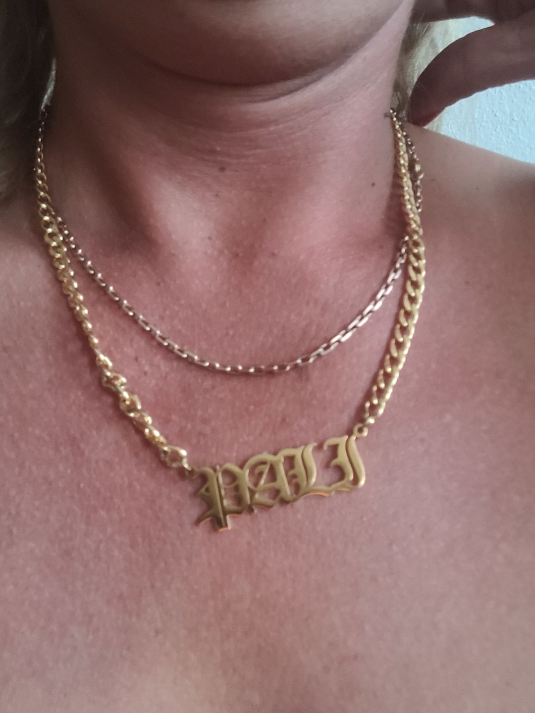 Customer photo review of LOANYA Gourmetkette mit persönlichem Namen