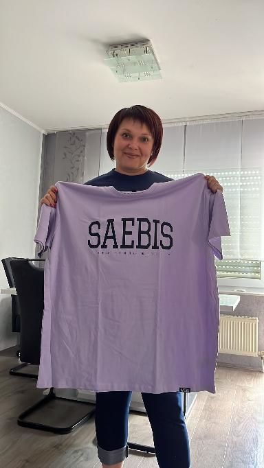 Customer photo review of Lifestyle Damen T-Shirt Kleid violett by SAEBIS®