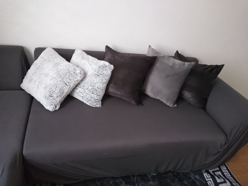 Customer photo review of Gris anthracite - Housses Extensibles de Fauteuil et Canapé