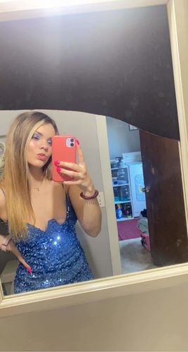 Customer photo review of Chloe Sequin Dress (BLUE)