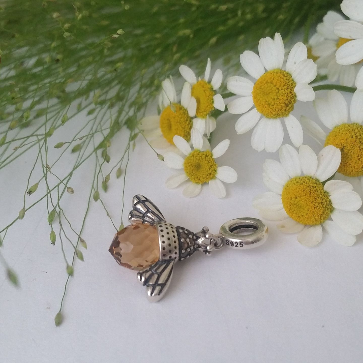 Customer photo review of "Dancing Bee" Necklace