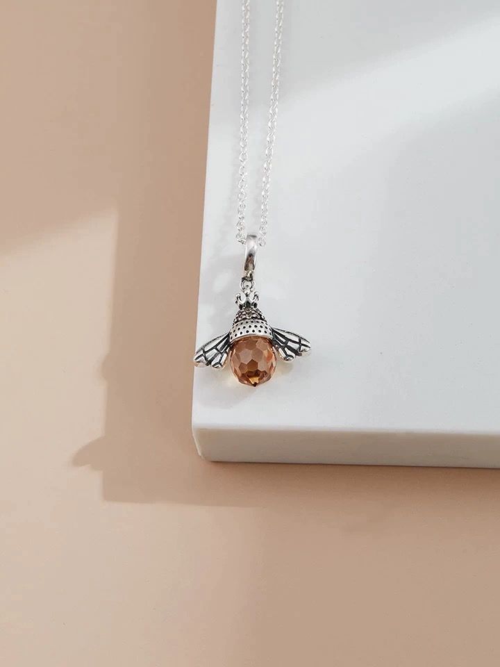 Customer photo review of "Dancing Bee" Necklace