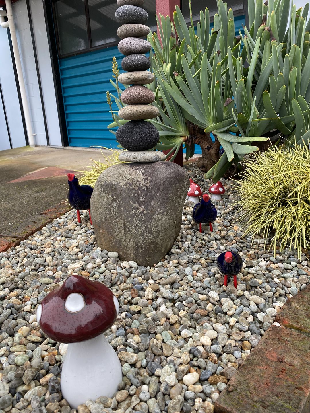 Customer photo review of New Zealand Ceramic Garden Pukekos