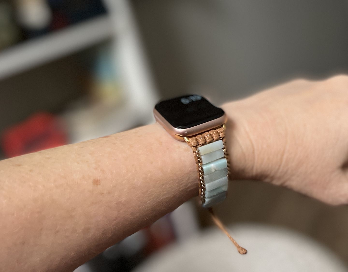 Customer photo review of Amazonite Protection Apple Watch Strap