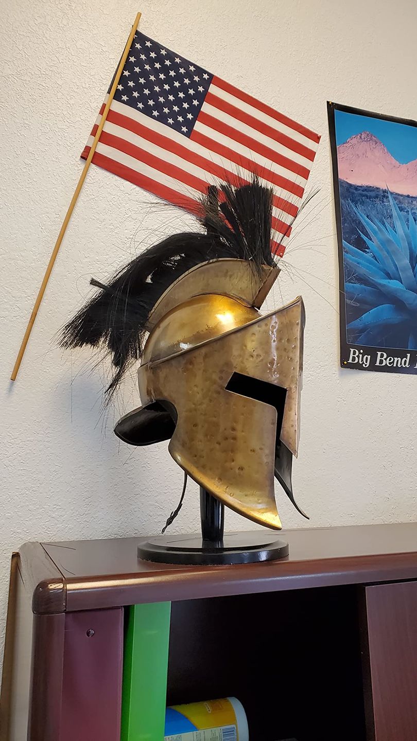 Customer photo review of The Great Spartan king Leonidas Helmet