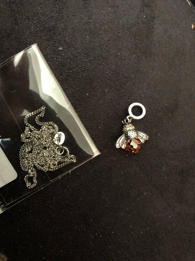 Customer photo review of "Dancing Bee" Necklace