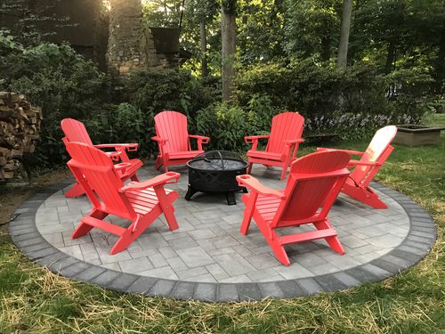 Customer photo review of Set of 6 - DuraWeather Poly® King Size Folding Adirondack Chair with Built-in Cup Holders (24+ Color Options)