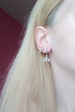 Customer photo review of "Dancing Bee" Earrings