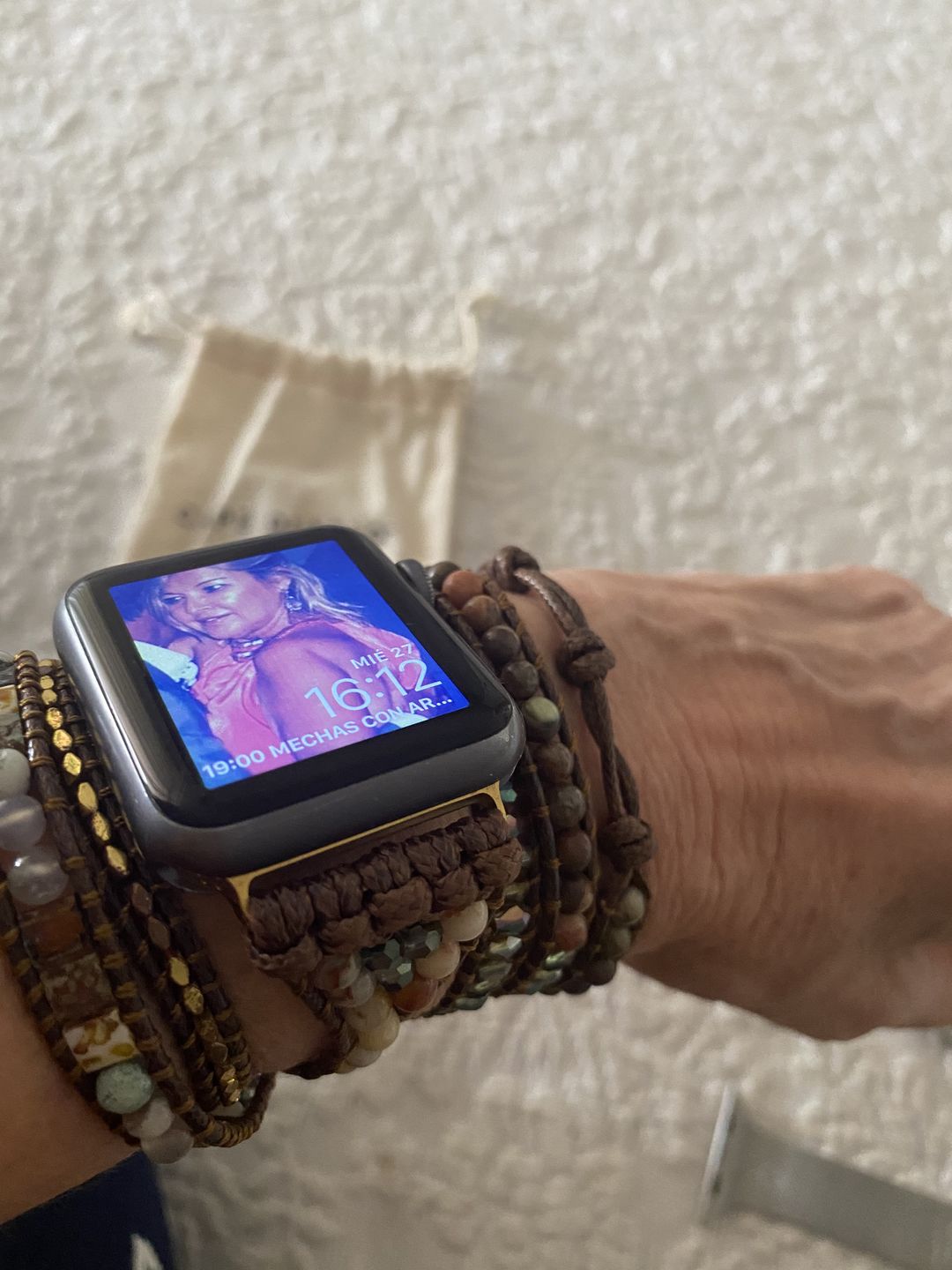 Customer photo review of Moonlight Goddess Apple Watch Strap