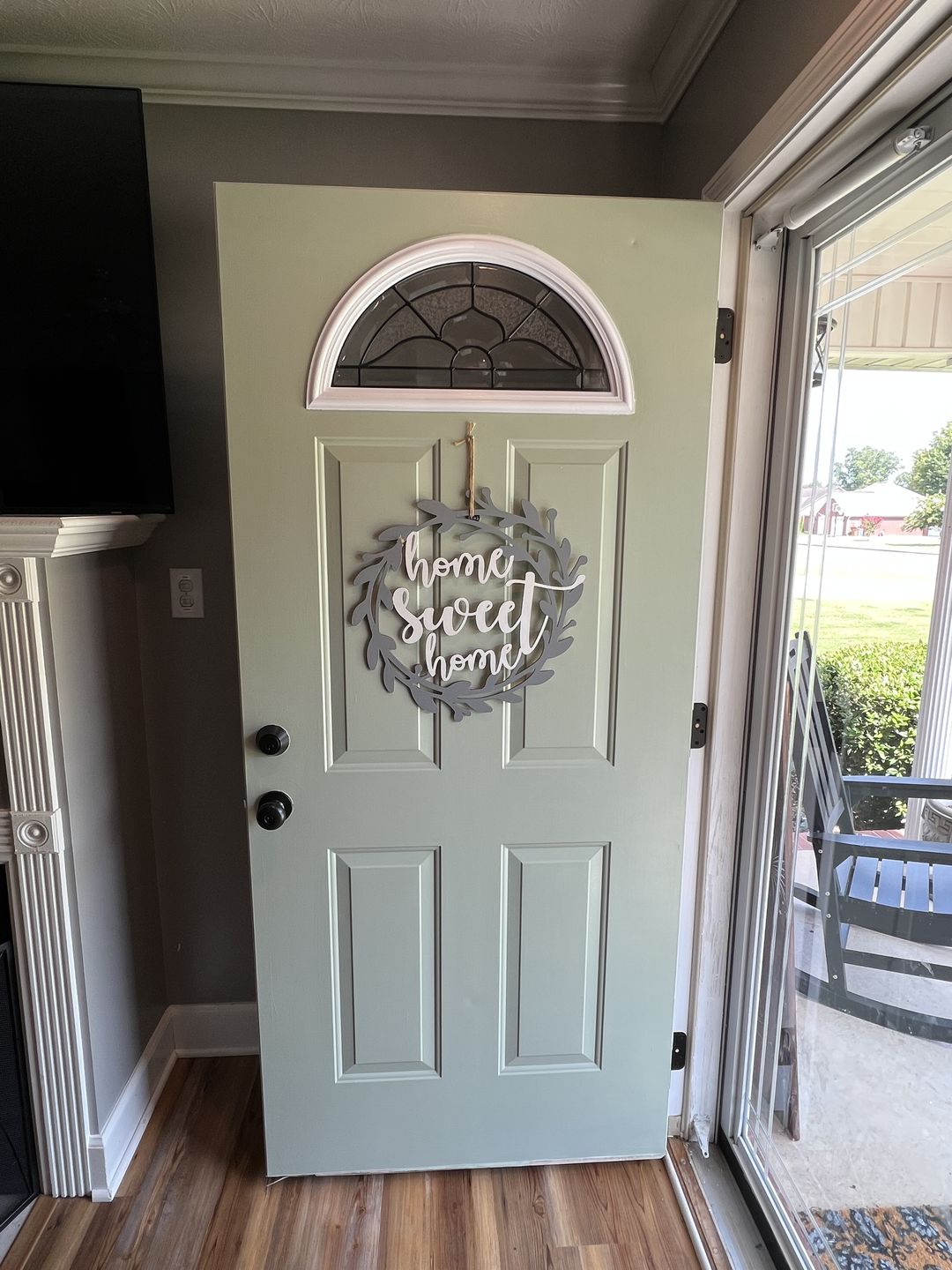 Customer photo review of Normandy Glass and Frame Kit (Fanlite 24" x 12" Frame Size)